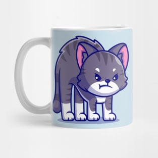 Cute Cat Angry Cartoon Mug